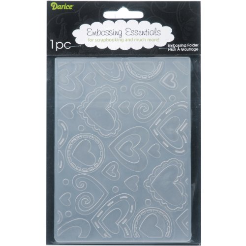 Darice Carpetas de estampación, Plantilla Corazones en Capas, Plastic, 10,8 x 14,6 cm