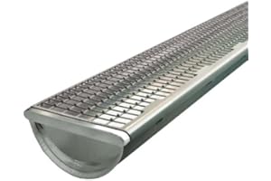 BWK Dachrinnenschutz DARI FIX | Element: 1MTR (Grau | Für Zinkdachrinnen)