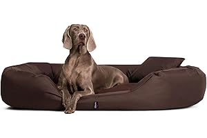 tierlando Komfortowe legowisko dla psa Sammy | wytrzymały poliester | grube obramowanie | L - XXXXL sofa dla psa rozmiar: S6 / XXXL 170 cm | kolor: 01/ brązowy