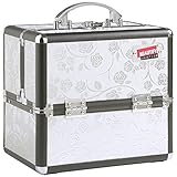 Beautify Professional Small Silver Rose Aluminium Beauty Cosmetics & Make Up Case