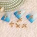 3D Nail Art Tip Decoration Rhinestone Cross Glitters 10pcs Gold