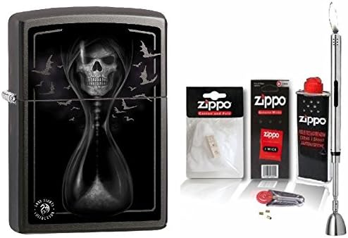 New 2017 Anne Stokes Hourglass Zippo Skull &amp; Accessories Available + R/S Rod Lighter Zippo Chrome, mit Zubehör XL