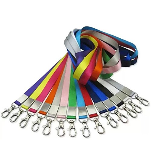 20 PCS cuello cordones correas con gancho de Metal 18 pulgadas longitud divisas para tarjetas de identificaci  n