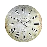 Preis am Stiel Wanduhr ''Grand Hotel Metropole'' | Vintage | Groß | römische Zahlen | für Wohnzimmer | Dekoration | Schmücken | Küchenuhr