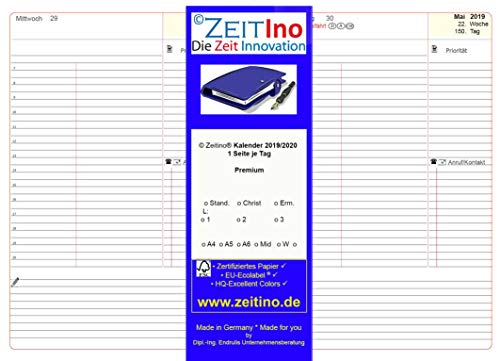 Download zeitino Calendrier 2018, pour SUCCES, BSB, idé, A5, 148 x 210 mm – 1 jour par page, version Duo