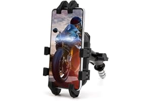 evomosa Soporte para móvil de Moto Soporte GPS para Smartphone de 4'' - 7'' Se Adapta a Todas Las Motos con Orificios de 12mm-24mm para R1 R6 F5 CBR650F VFR1200 Vfr800 GSX-R750 (C)