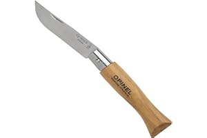 Opinel Coltellino con anello portachiavi, con lama in acciaio inox resistente all'usura