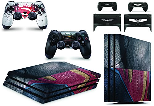 Gizmoz n Gadgetz Skins Adhesivos GNG para Cubierta de Playstation 4 PS4 Pro de Superman vs Batman + 2 Sets de Skins del Controlador
