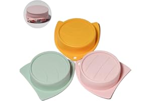 LSTCPGLAI NA 3 Pcs Pet Food Cans With Silicone Lids for Safe Installation of Various Sizes of Dog And Cat Food Cans Can Lids Dog Food Lids for Tins Plastic Lids for Tin Cans