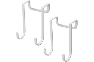 OLINNER 2 Pezzi Ganci per Porta, Ganci Reversibili, Appendiabiti per Porta, Ganci per Porta a Forma di Z, Ganci Appendiabiti da Porta, Ganci per Appendiabiti da Porta, Ganci Sopra Porta per Cappotti Cappelli
