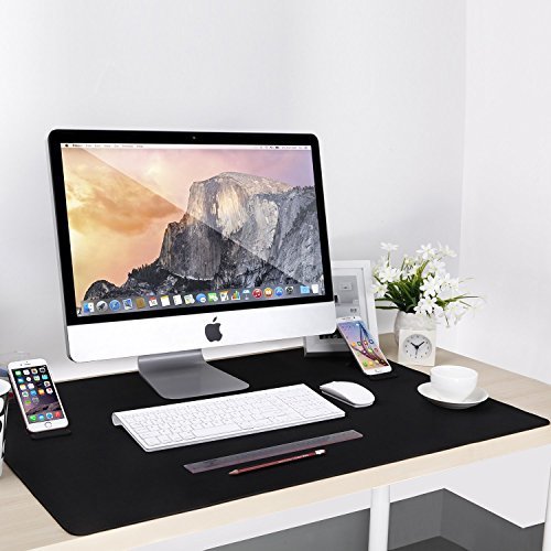 CoJoie Tapis de Souris Gamer 885*580*3 mm avec Double Support de Téléphone, Noir