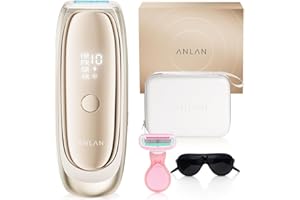 ANLAN Doble 5 Pulses de Luz IPL Depiladora Laser con Función de Refrigeración, 26J Depiladora Luz Pulsada, 1200NM Depiladora Mujer/Hombre Con Funda, 4 modos de disparo,Bikini, Axilas, Cara, Cuerpo