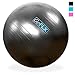 Produktbild Gymnastikball, GoFLX 75cm Deluxe Anti Burst Fitnessball, Sitzball und Pezziball in einem (Grau) - für Fitnessübungen, Yoga, Pilates oder als Bürostuhl - mit Pumpe
