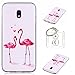 Produktbild Hülle Galaxy J3 2017 (European Version) Hülle,TPU Case Schutzhülle Silikon Case,Niedliche Cartoon Malerei Durchsichtige TPU Bumper Handy Tasche Case Cover Etui für Galaxy J330 + Schlüsselanhänger (O) (8)