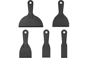 VKE Espátulas de Plástico 6 Piezas, Juego de Llana Alisar Paredes, Raspadores para Papel Tapiz, Alisar Pegamento, Yeso - 1/2/3/4/6 Pulgadas