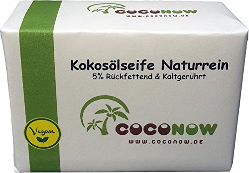 Kokosölseife Naturrein - kaltgerührt, 5% rückfettend