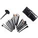 Lychee Beautiful 32pcs Cosmetic Makeup Makeup Brush Set with Free Bag (32Pcs Brown)