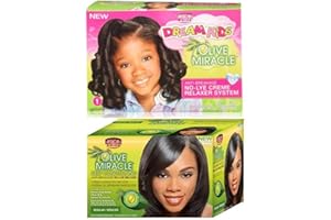 CHEEKY PEACH African Pride Olive Miracle Conditioning Anti-Breakage Hair Relaxer kit - Regular & African Pride Dream Kids Olive Miracle No-Lye Relaxer - Regular Bundle