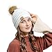 Produktbild Weihnachtsgeschenk Winter Strickmütze SHOBDW Männer Frauen Baggy Warm Crochet Winter Wolle Stricken Ski Beanie Schädel Slouchy Caps Hut (B-Weiß)