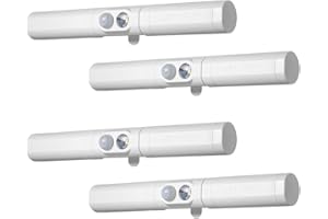 MR BEAMS Mr. Beams MB970-WHT-04-01 Security MB970 Wireless Battery-Powered Indoor-Outdoor LED Slim Safety Light, White, 4 Pack