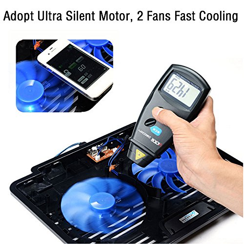 COWEEN Laptop Cooling Pad für 13 Zoll Noteboos in Schwarz - 6