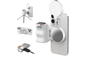 TELESIN Fun Shot magnetyczny uchwyt aparatu do telefonu + C03 światło do selfie (białe), zestaw kompatybilny z iPhone'em i Androidem, narzędzie do selfie/fotografii/TikTok