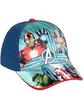 Avengers Marvel cappello Premium con visiera Bambino Baseball tg 52 i 54 (54 blu)