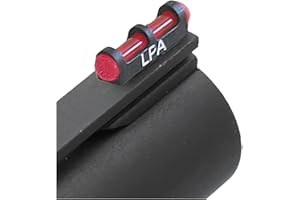 PARABELLUM LPA Punto de mira con Base metálica par Orificio de 3mm, Fibra optica roja.