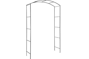 GiantexUK Metal Garden Arch, 2.3M Heavy Duty Trellis Pergola Arbour with 4 Ground Anchors, Roses Climbing Plants Support Archway for Lawn Patio Wedding Ceremony Party Decoration