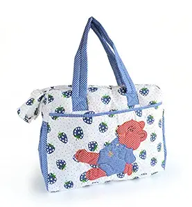 Duck Teddy Baby Mother Diaper Bag White & Blue