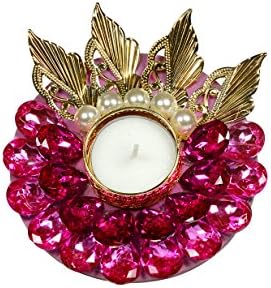 Handcrafted Floating Tea Light Holder with Beautiful Multi-Coloured Beads – Ideal for Home/Pool Decoration, Special Occasions such as Christmas, Diwali, Other Festivals, Weddings and Parties (Design 6181)