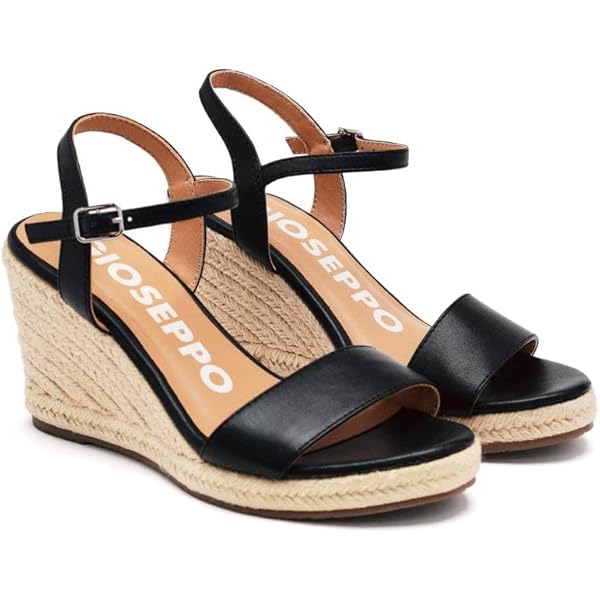 CHATTAWAK 13veranoir37, Sandalia Con Talón Mujer, Negro, 37 EU