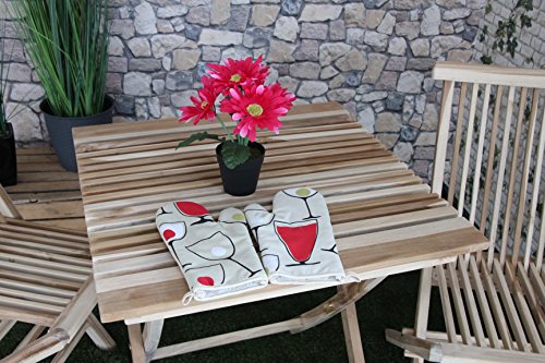Moderne Serie “ WINE COLLECTION “ mit zauberhaften Weingläsern – zur Auswahl : Topflappen oder Backhandschuhe oder Küchen – Schürze , wunderschönes Motiv – hochwertig , 100% Baumwolle , eine schöne kleine Geschenk – Idee – NEU (1 Paar ( = 2 Stück ) = Backhandschuh ca. 17 cm x 29 cm) - 3