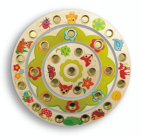 Hess Holzspielzeug 15644 – Geburtstagsring Waldtiere aus Holz für 26 Kerzen, circa 22 cm - 2
