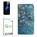 Produktbild Penlicraft Huawei P20 Pro Hülle [mit Panzerglas], Flip Cover PU Leder Eule Tiger Wildes Tier Muster Handyhülle Handyhüllen [Magnetverschluss] Etui Case für Huawei P20 Pro,(Aprikosenbaum)