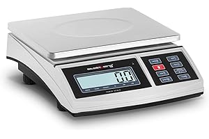 Steinberg Systems Bilancia da Tavolo Bilancia Digitale SBS-TW-30C (30 kg / 1 g, 21 x 27 cm, LCD, Acciaio Inox)