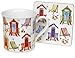 Produktbild Thème plage Mug en porcelaine et dessous-de-verre: 10,5 x 10,5 cm-Coffret cadeau