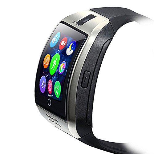 ZOMTOP Q18 smart telecamera auricolare Bluetooth SIM TF Smartwatch per Android Samsung LG Google Pixel e iPhone 7 7Plus 6 6s 6s Plus (Argento)
