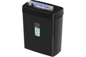 Woolsche Aktenvernichter, 6-Blatt-Aktenvernichter mit hoher Sicherheitsstufe P-5 Mikroschnitt für das Home Office