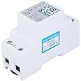 Voltage Protector Relay, Single Phase Self Recovery Over and Under Voltage Protector Recovery, Current Limiting Protection, Protective Device with Voltage Current Power Display (80A)