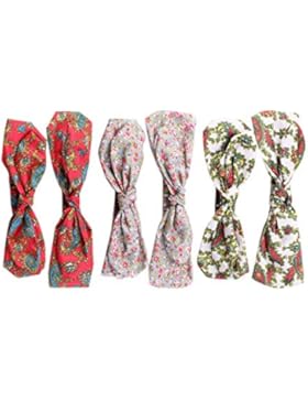 Jmitha 6 Stück Mutter und baby Stirnbänder verknotete Stirnband Baby Top Knot, Mutter und baby Turban, Mädchen...