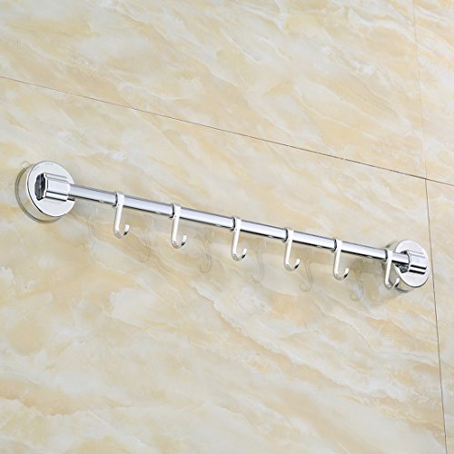 Nibesser Handtuchhalter Handtuchstange mit Saugnapf aus Edelstahl Rostfrei 60 cm - 5