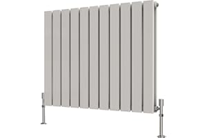 Radbliss Horizontal Flat Panel Radiator 600x748mm White Double Design RAD Central Heating