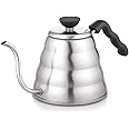 HARIO VKB-120HSV V60 Buono Drip Large Stovetop Stainless-Steel Gooseneck Pour-Over Kettle, 1.2 Litre, Aluminium, Stainless St