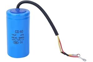 WALFRONT Kondensator silnika 250 V 100uf Elektroniczny CD60 Kondensator zabezpieczony przed wybuchem do lodówek, systemów klimatyzacji i generatorów