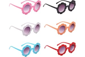 Aiweijia Kinder Sonnenbrille Retro Sonnenbrille Kinder Sonnenbrille UV-Schutz Kinder Brille Runde Kunststoffrahmen Sonnenbrille für Mädchen Jungen