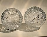 wandlampe glas 70er  kawenSTOFFE Wandlampe - alt aus den 70er und 80er - Glaskugel klar - Ersatzglas