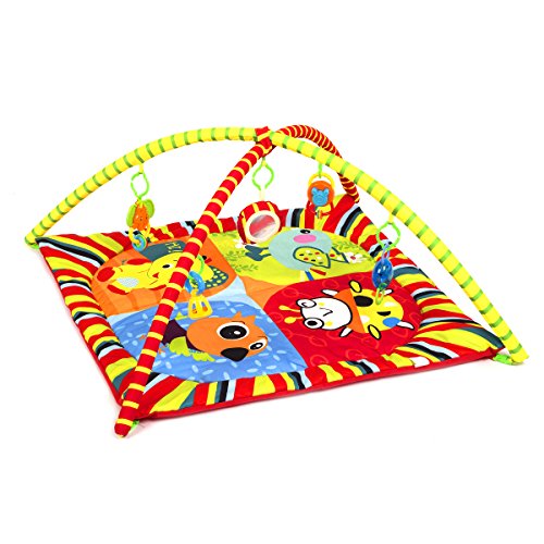 Kinderkraft Krabbeldecke Spieldecke Spielbogen Erlebnisdecke Spielmatte Babydecke Decke Rot - 3