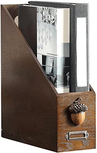KASSRTMDN American desktop document storage box,Wood files supplies Organizer for home & office use 14 * 11 * 5inch-A