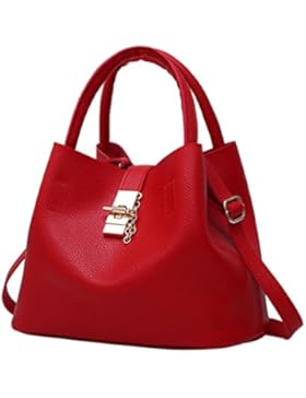 Handtasche Umhängetaschen für damen-Damenhandtaschen groß Leder Damen ,YULAND Mode 2Pcs Damenmode Leder Schultertasche...